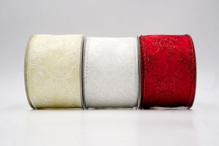 Cinta de alambre de enredadera de rosa con purpurina_KW0026.KW0027.KW0028